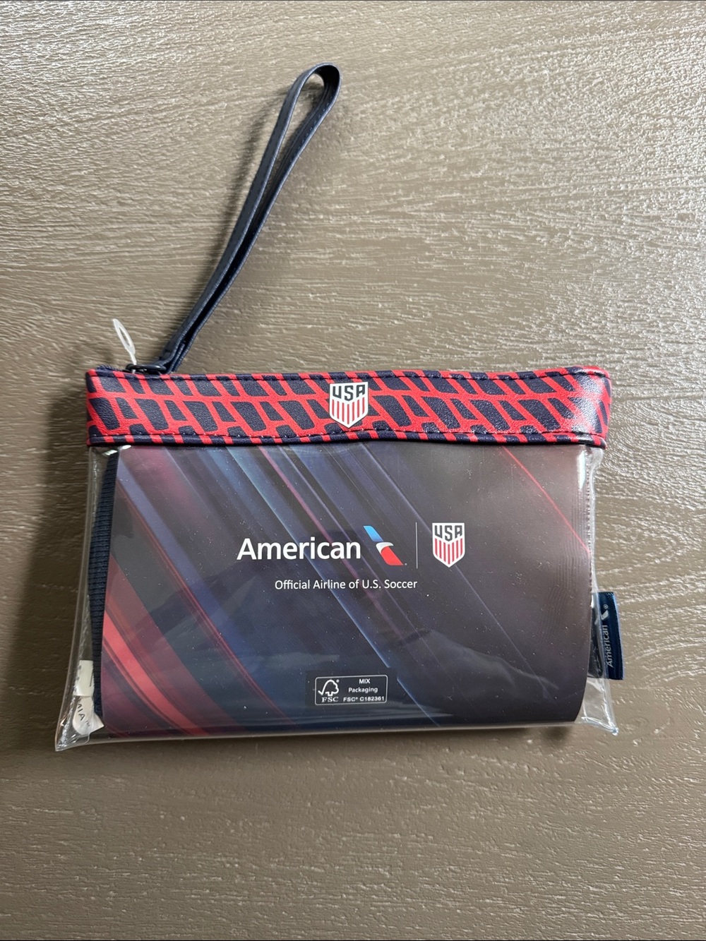 American Airlines limited edition USA Soccer FIFA World Cup Amenity Kit, sealed